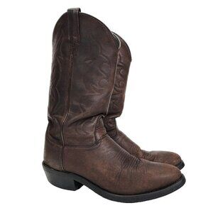 Old West Men's TBM3051 Brown Leather‎ Mid-Calf Western Boots - Size 9.5 D